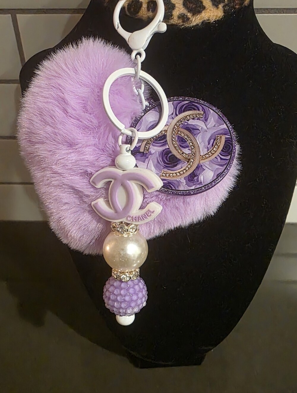 Keychain - Plush Pom Pom Accessory - Picture 1 of 3
